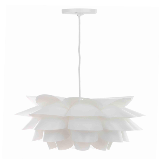 White Contemporary Pendant Lamp by World Market