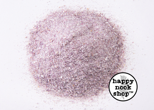 Crushed Lepidolite Crystal Chips & Glitter Blend, 3 Ounces Super Fine Rough Healing Gemstone Sparkle Mix, New Age Diy Orgonite Supply