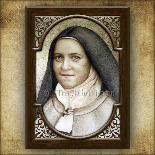 st. Therese Of Lisieux | B Plaque & Holy Card Gift Set, Patron Missions
