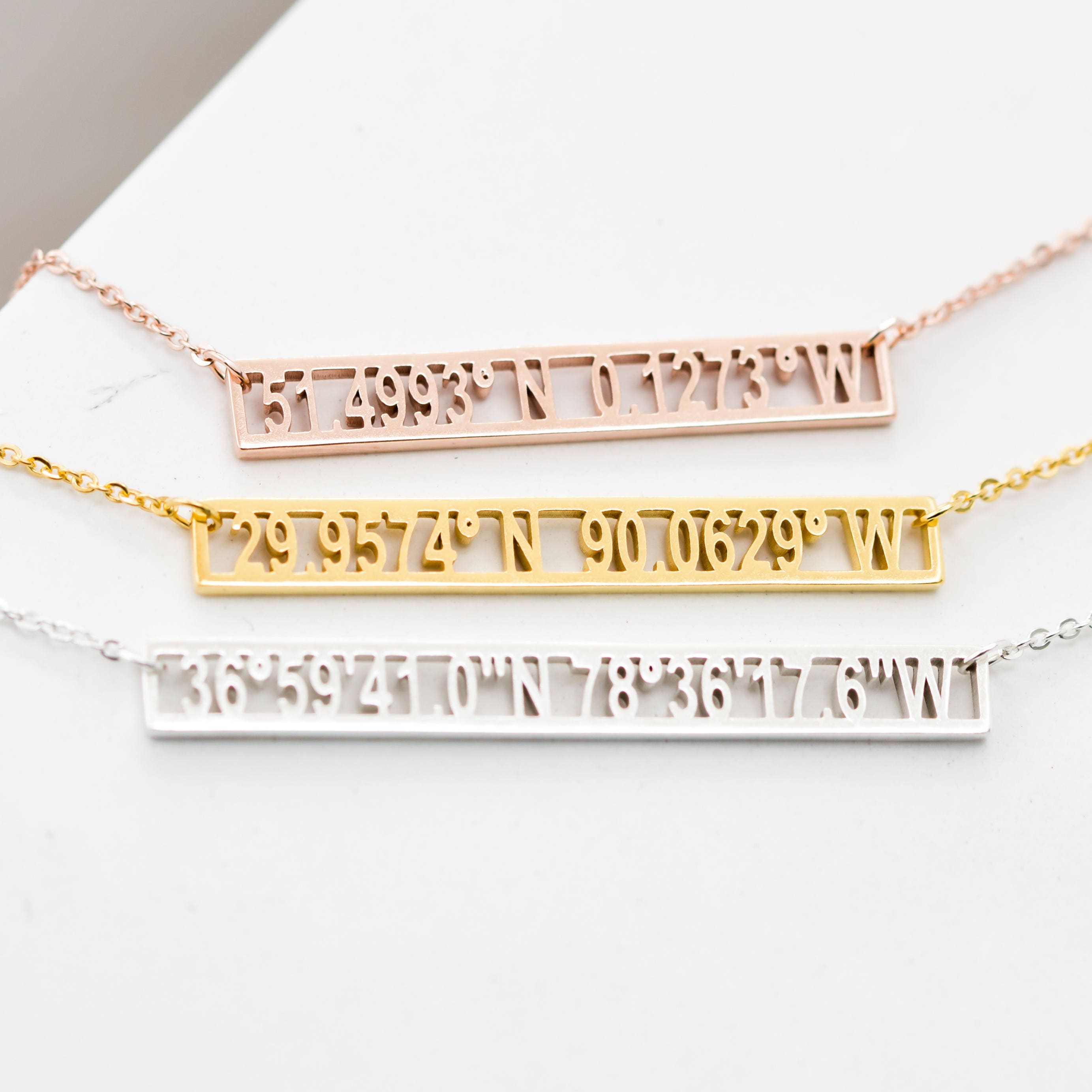 Mothers Gift Custom Coordinates Necklace Personalized Location Jewelry Gps Coordinate Nm24