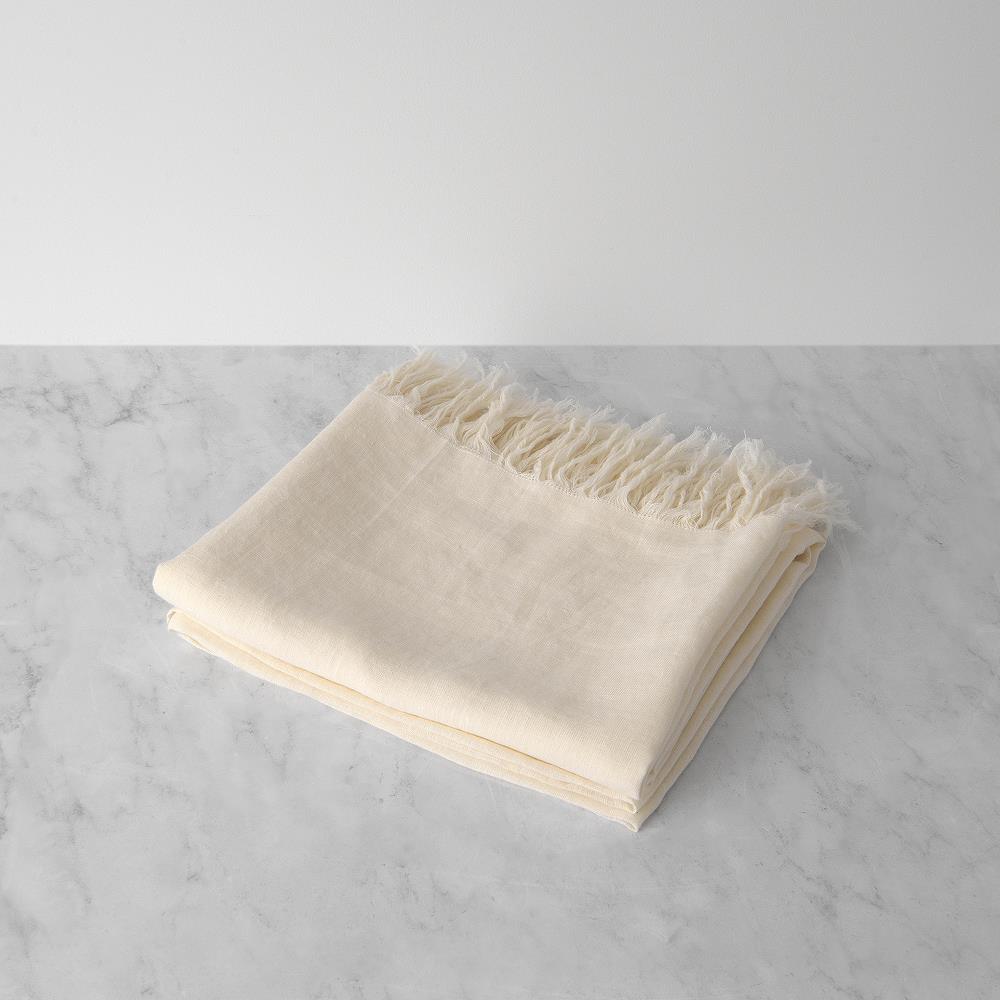 Best Home Fashion White 50-in x 60-in Blend Throw in Off-White | THROW-EFI015-60-WH