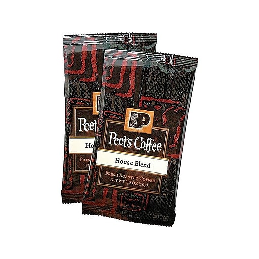Peet's Coffee House Blend Ground Coffee, Dark Roast, 18/Box (PCEHOUP25)