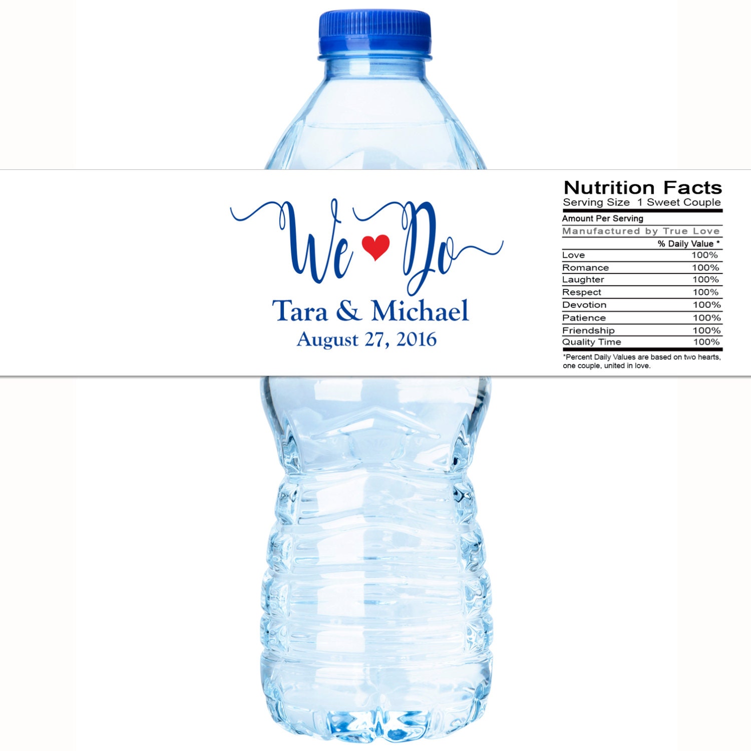 30 Wedding Water Bottle Labels, Personalized Waterproof Label, Bridal Shower Welcome Bags, We Do Labels