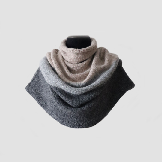 Poncho/Collar Scarf Felted Alpaca Blend 3 Color Version, To Wear As Poncho Or A Scarf