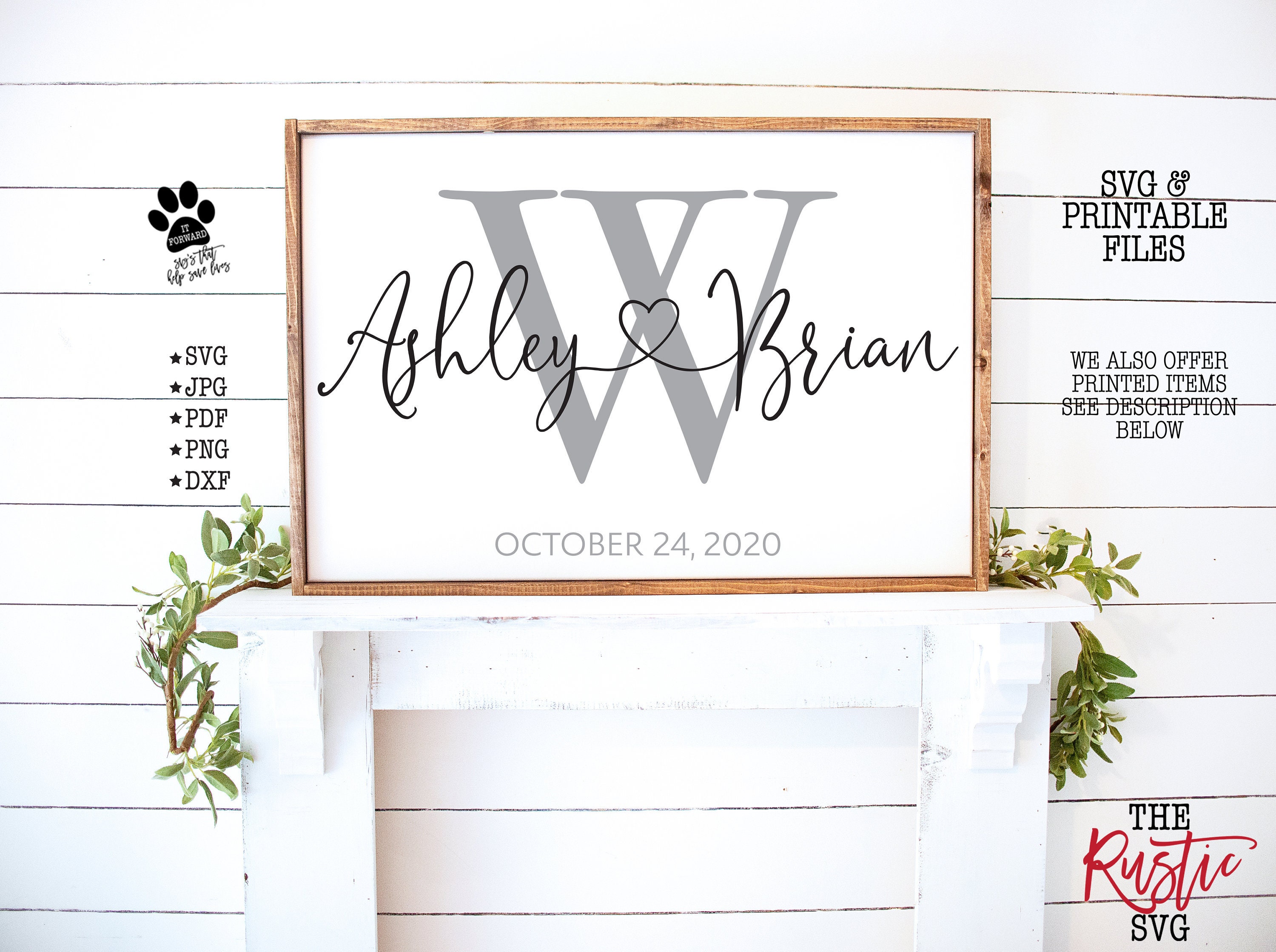 Established Sign, Wedding Name Svg, Family Home Svg Files, Svg, Cricut, Silhouette, 027