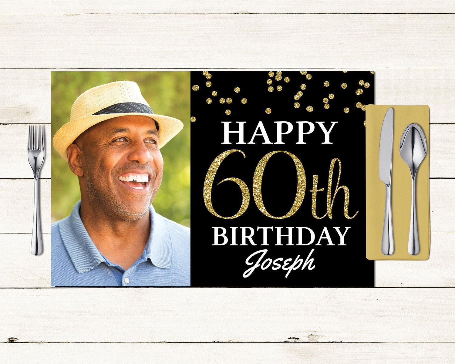 Any Age Birthday Digital Placemat Design, Menu, Milestone Party Decor, Table Aged To Perfection, Cheers & Beers