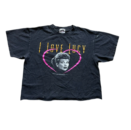 1990S I Love Lucy Tultex Vintage Cropped T Shirt // Size Medium
