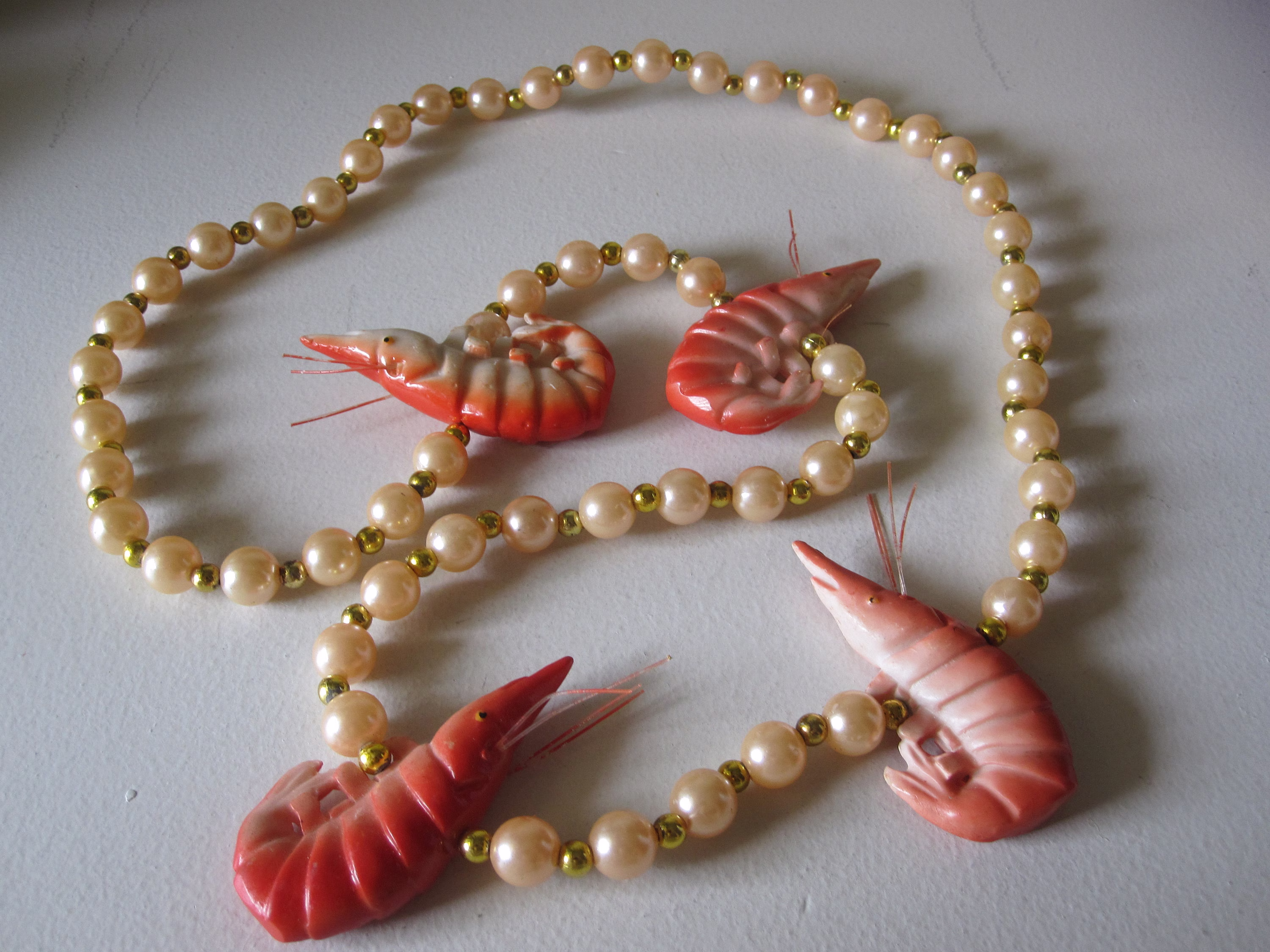 Long Shrimp Pearl Necklace