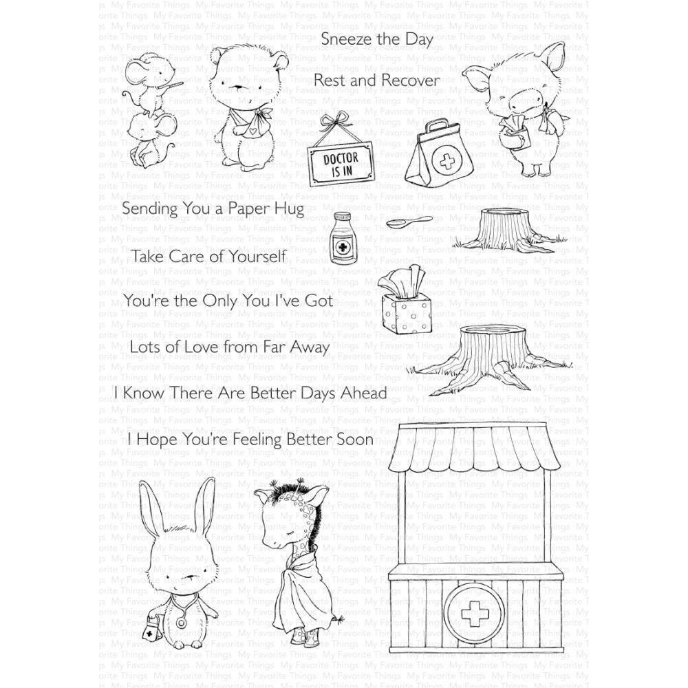 My Favorite Things 6x8 Clearly Sentimental Stamps Feel Better | Sy29"