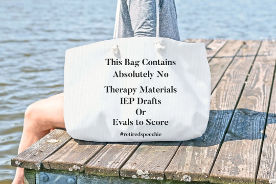 Oversized Speech Pathologist Retirement Weekender Tote, 24"x13"
