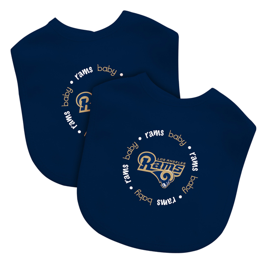 BabyFanatic Bibs 2 Pack - NFL Los Angeles Rams - Officially Licensed Baby Apparel Set