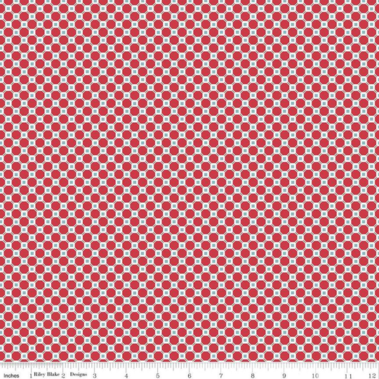 Cook Book - Kitchen Tile Cayenne Lori Holt For Riley Blake
