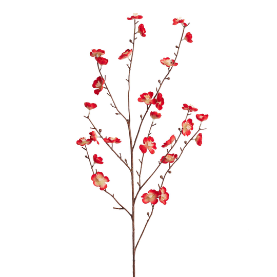 Red Faux Velvet Plum Blossom Stem by World Market