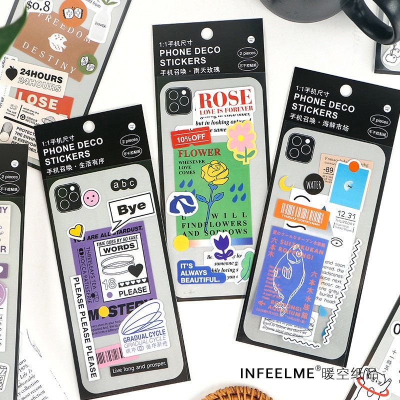 It Is Calling Sticker Phone Decoration Cup Planner Supplies Crafting Project Paper Craft Sticker Travel Book Supplies-Ch-St-306
