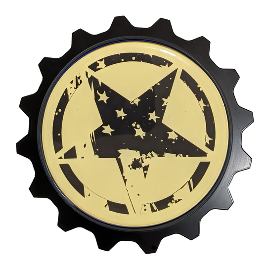 Limited Edition Grille Badge Beige Star Black Trim - Fits Many Vehicles Like Fj Cruiser & 4Runner 5Th Gen/Newer Tacoma & Tundra