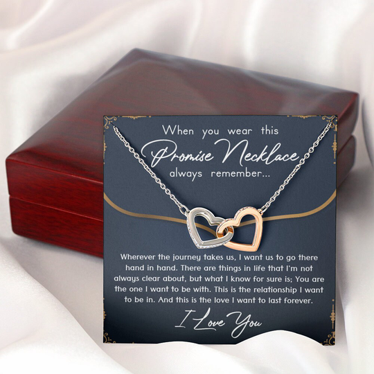Promise Necklace For Girlfriend From Boyfriend, For Couples, Her, Anniversary, Gift Girlfriends Birthday