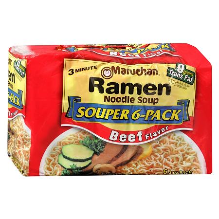 Maruchan Ramen Noodle Soup - 3.0 oz x 6 pack