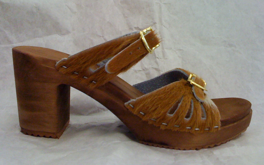 Vera // Highest Heeled Sandal with Tan & Cream Cowhide