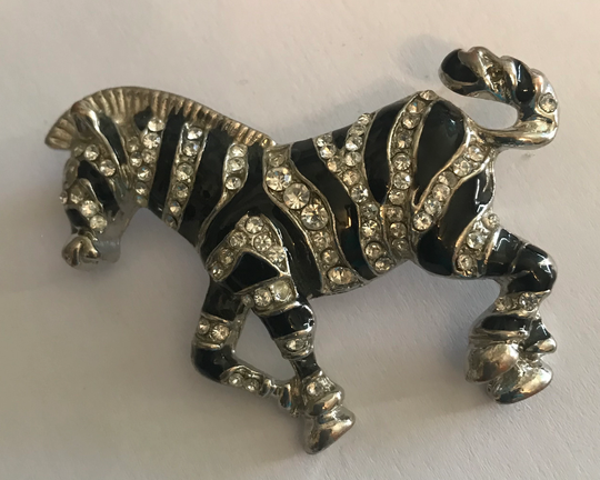 Zebra Pin Rhinestone