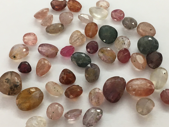 Rare Burma Mines Multi Spinel Cutstones Drilled Faceted Spinels Rare