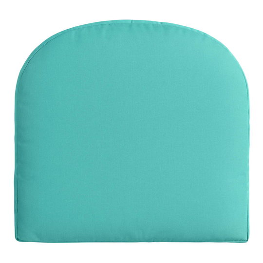 Sunbrella Aruba Canvas Gusseted Outdoor Patio Chair Cushion: Blue - Acrylic by World Market
