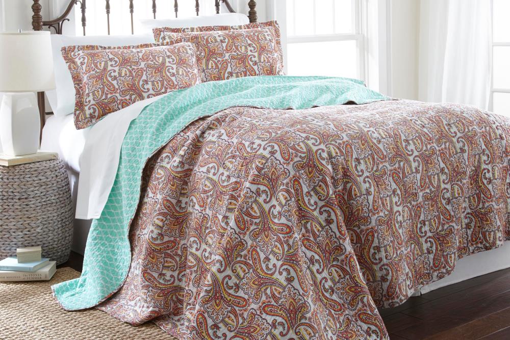 Amrapur Overseas Arsenia Multi Multi Reversible King Quilt (Blend with Polyester Fill) | 3CTNQLTG-ARS-KG