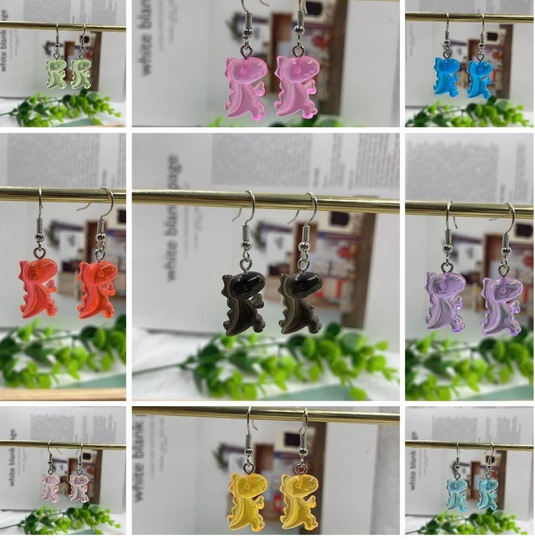 Resin Dinosaurs New Earrings 11 Styles Same Style As Clay Dino Just Different Color Options/Materials