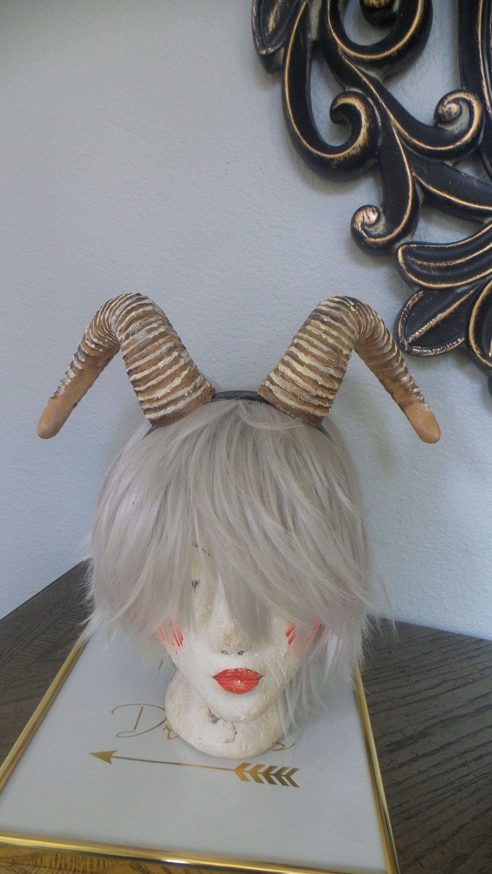 New Arrival Ram Horns Headband 3D Printed Cosplay Comicon Fantasy