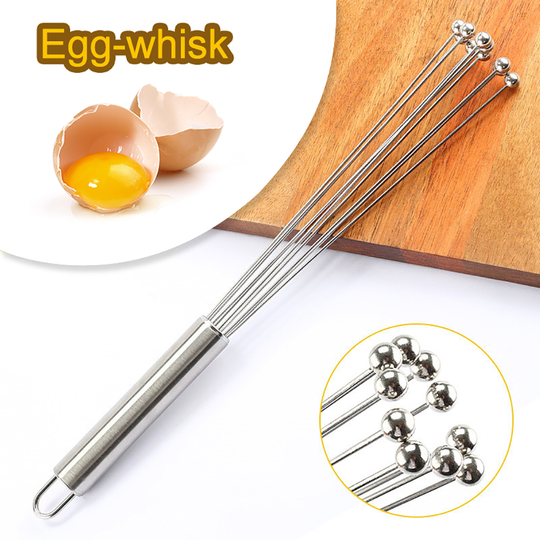 Eggbeater with Stainless Steel Ball Egg Whisk Blender Stirrer Mixer Kitchen Tool