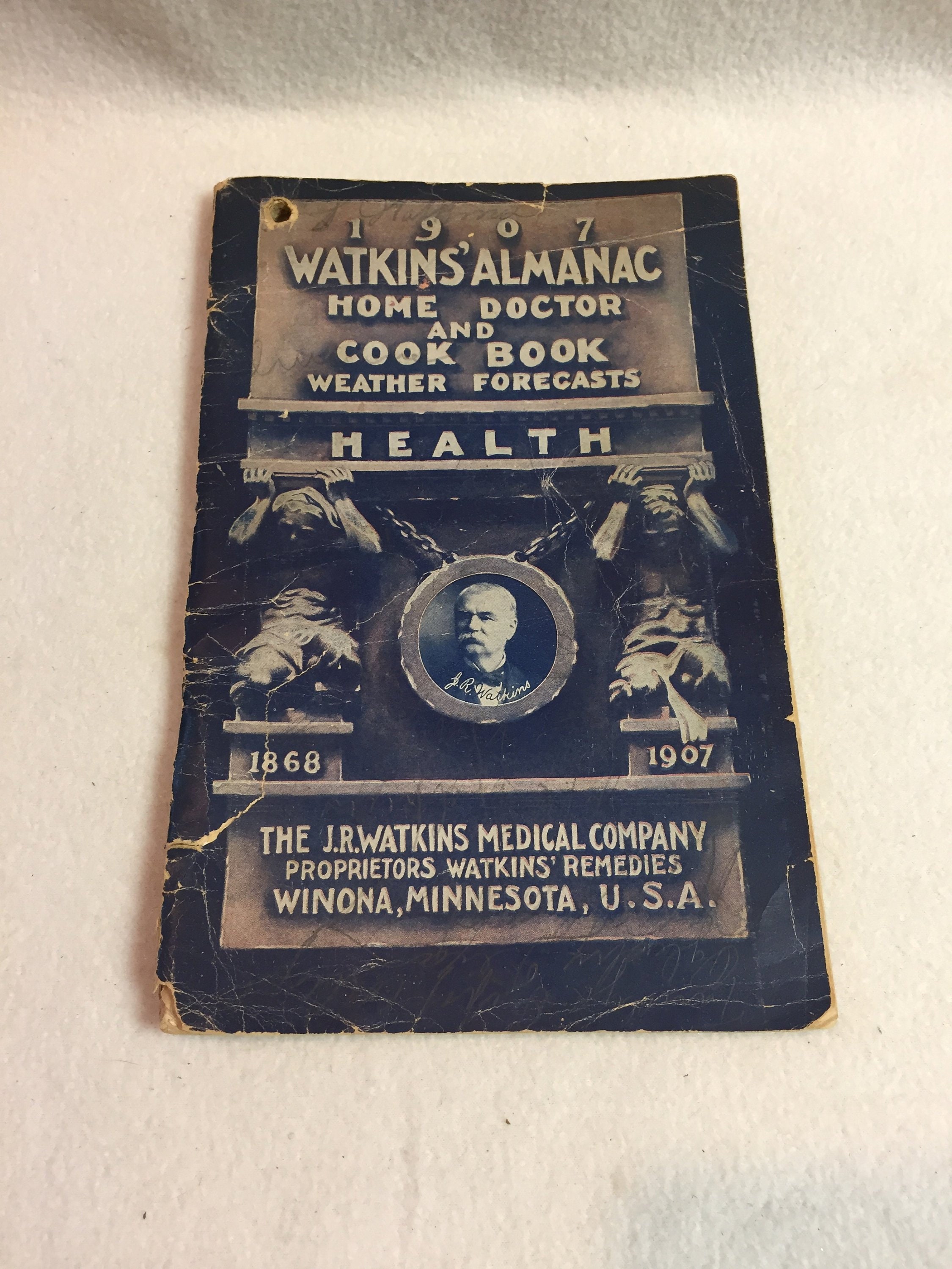 J.r. Watkins Medical Company 1907 Almanac, Home Doctor & Cook Book | #w232