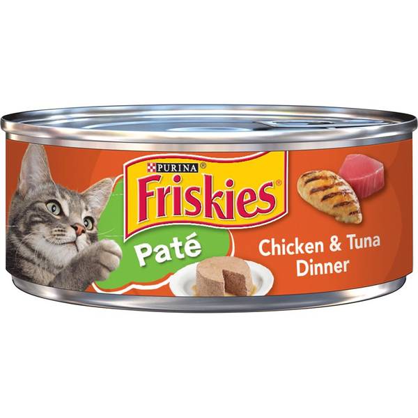 Friskies 5.5 oz Pate Chicken & Tuna Dinner Wet Cat Food