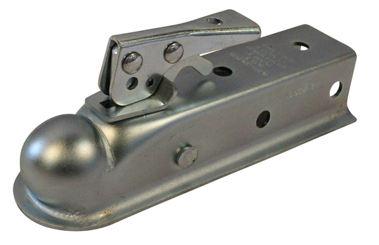 Carry-On Trailer RAM 3,500-Lbs Tongue Coupler for Trailer With 2-in Channel or Tube Frame - 2-in Hitch Ball Socket - Zinc Plated | 6750523
