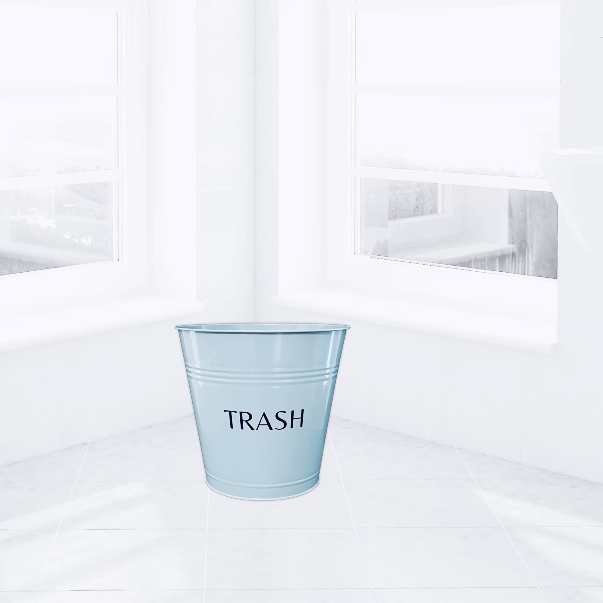 Trash Can For Bathroom, Waste Basket, Small Bin, Mini Can, White Bathroom Garbage