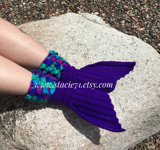 Women's Crocheted Mermaid Socks