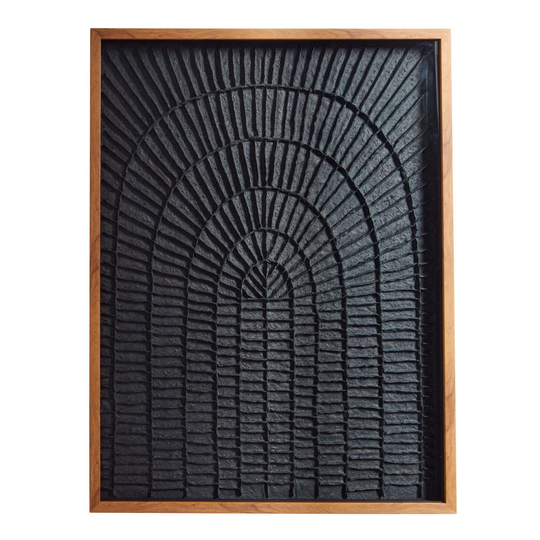 Black Rice Paper Arch Shadow Box Wall Art - Large by World Market