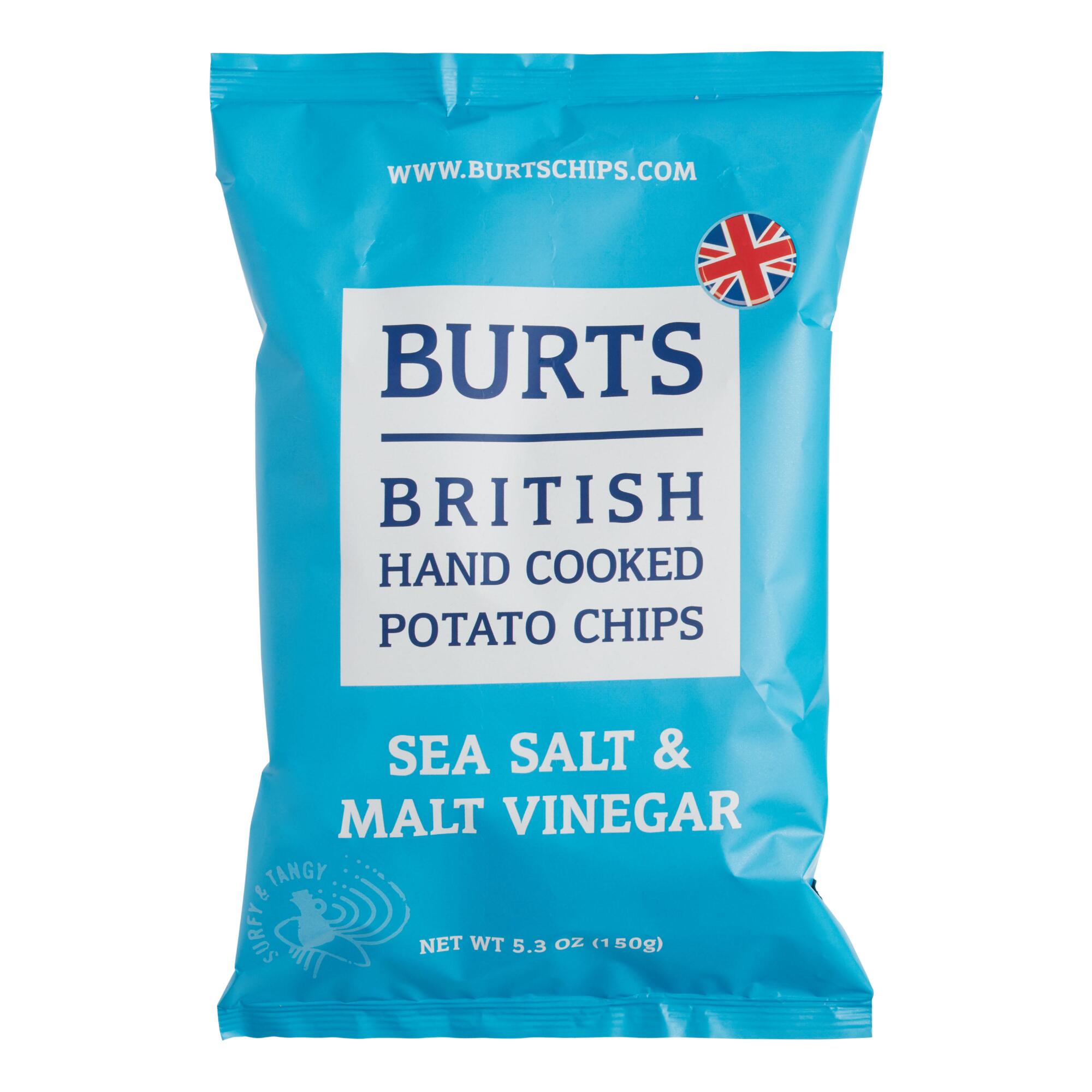 Burts Sea Salt And Malt Vinegar Potato Chips Set of 10 by World Market