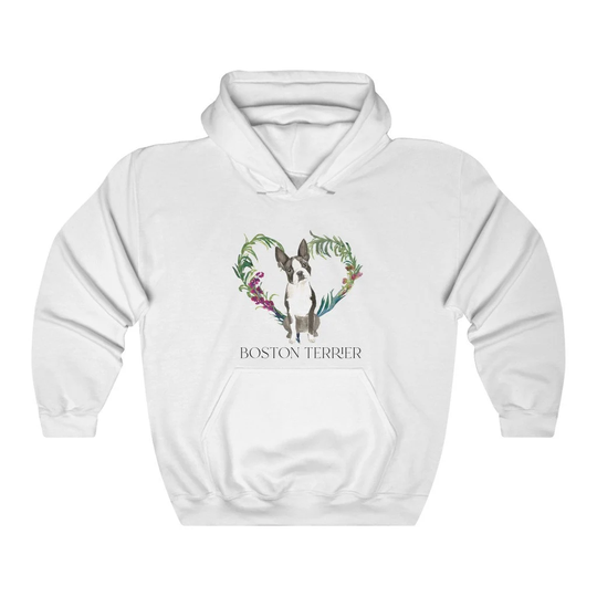 Boston Terrier Women's Unisex Heavy Blend Hoodie Sweatshirt