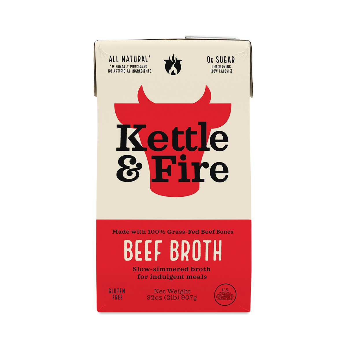 Kettle & Fire Cooking Broth, Beef 32 oz carton