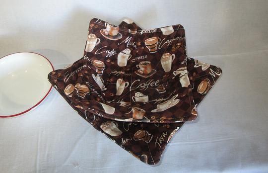 Microwavable Bowl Cozy/Plate Cozy - Set Of Bowl Cozy/Dinner Set-Coffee A Theme