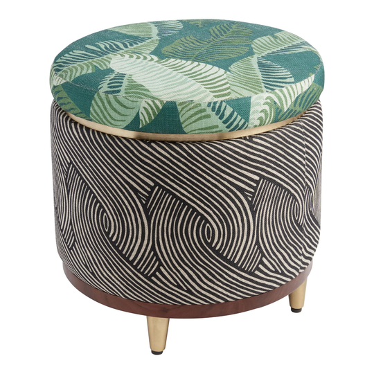 Nicole Crowder Malia Upholstered Storage Ottoman - Polyester by World Market