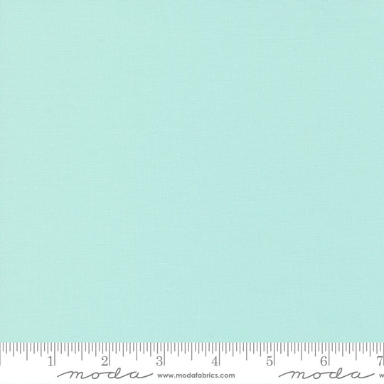 Yardage, Moda Fabrics, Bella Solid in Ruby Ice Aqua Blue, Blender Fabric, 9900 169