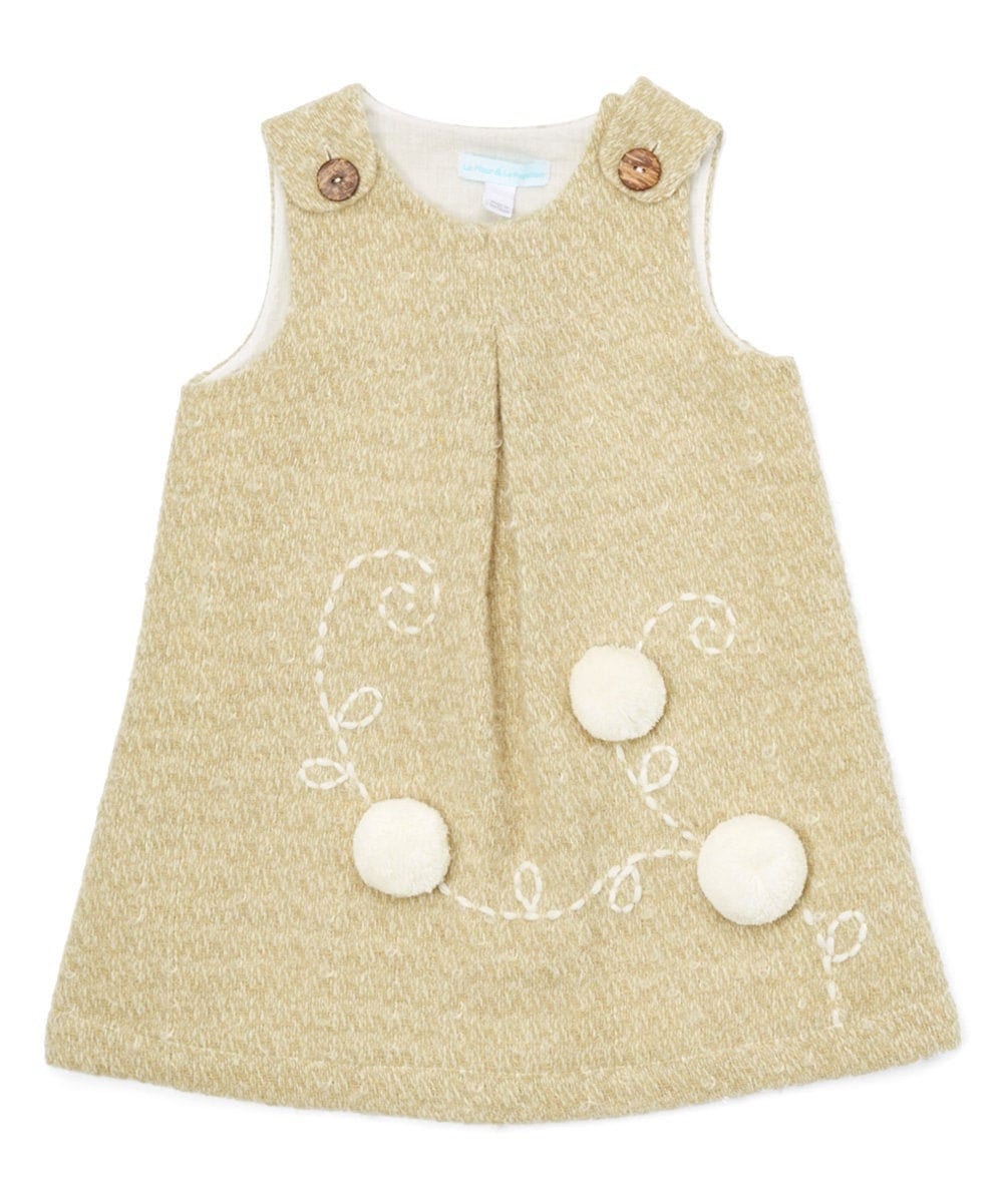 Beige Wool Blend Pom Jumper