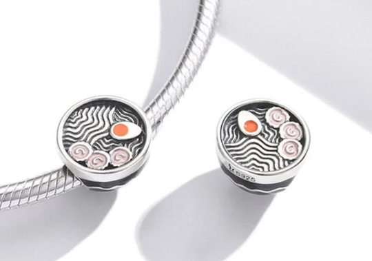 Charms For Pandora Bracelet, Ramen Bowl Charm, 925 Sterling Silver