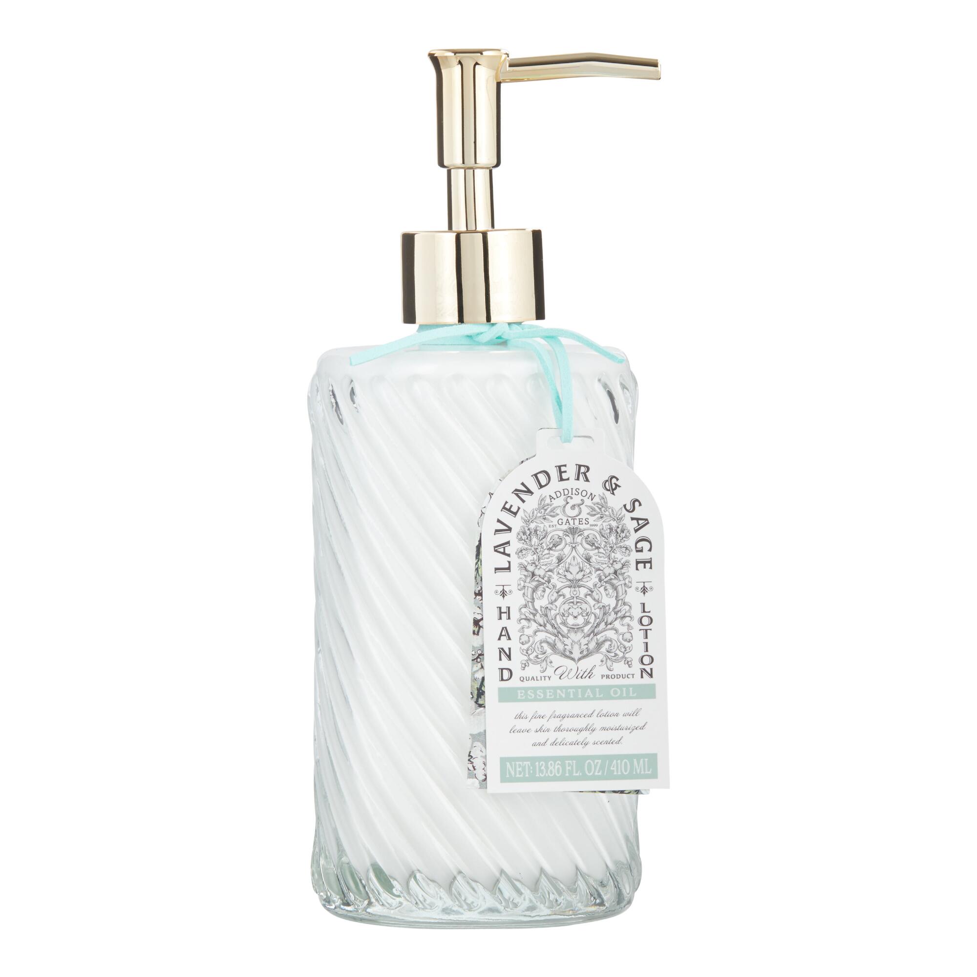 A&G Elegant Autumn Lavender & Sage Lotion: Green - Glass by World Market