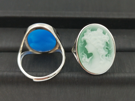 Cameo 925 Silver Rings, Roman General Ring, Athena Jewelry, Agate Vintage Jewelry Gift, Anniversary Gift For Her Y371