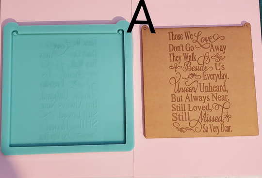 Memorial Plaque, Silicone Mold Plaque