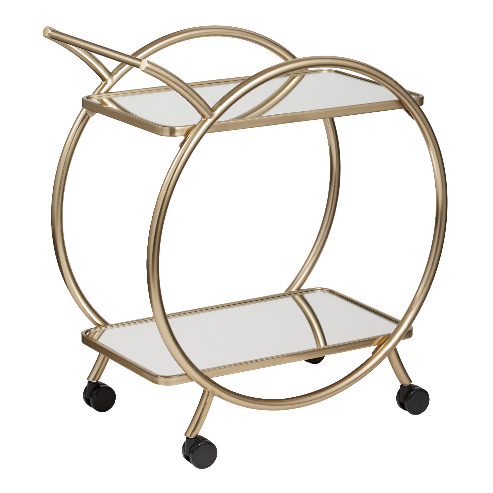 Gold Art Deco Bar Cart by World Market