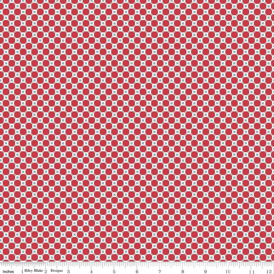 Lori Holt Cook Book Kitchen Tile Cayenne Red Fabric From Riley Blake