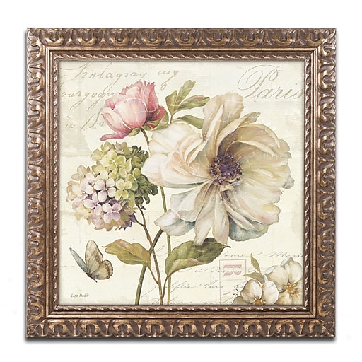 Trademark Fine Art Lisa Audit 'Marche de Fleurs II' 16 x 16 Framed Art Print (WAP0200-G1616F)