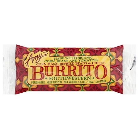 Amy's Burrito, Corn Masa, Refried Beans & Cheese Southwestern - 5.5 oz